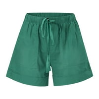 Ženske kratke hlače Plus veličine Comfy crtež Ležerne prilike elastične džepne hlače za struk mint zelene