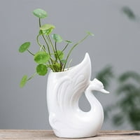 Kreativni sadirni ukrasni keramika guska labud u obliku cvijeća za cvijeće hidroponske biljke Držač za olovke za uredski stol