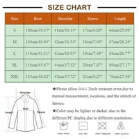 Blazyrey bluza za žene Ženska modna radna odjeća s kratkim rukavima V-izrez s džepovima ispisanim vrhovima Narančasta S
