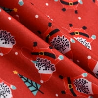 Božićne pidžame za obitelj slatka pj-a sa snježnim jelenom dugim rukavima i pletenim hlačama Loungewear