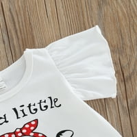 Newbornorođene ležerne odjeće Toddler Krav Ladybird Pismo Ispis okrugli vrat BodySuit + kratke hlače