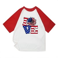 Suncoda Muška majica 4. srpnja Košulje Muškarci Dan nezavisnosti Kratki rukav Crew Crf Graphic Tees