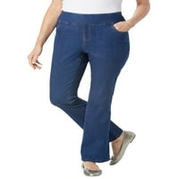 Žena unutar ženskog plus veličine Flex-Fit-on Bootcut Jean Jean