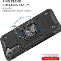Kebiory kompatibilan za Samsung Galaxy S Plus Plus futrola, kap za vojnu razredu Čvrsta pokrića zaštitni štand od 360 °, čvrst pogon za rotiranje