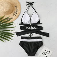Olyvenn ponude ženski kupaći kostimi za kupaći kostim kupanje čvrstih boja za plažu odjeća Halter prednji