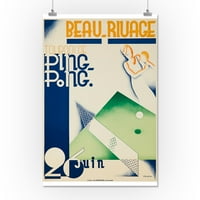 Švicarska - Beau - Rivage - Ping - Pong - - Vintage reklama