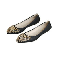Daeful Women Flats Slip na ravnim cipelama šiljastih prstiju prijevozničke cipele Ugodne rinestoneske
