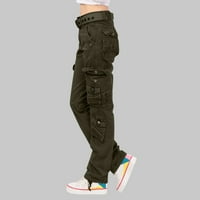 Zodggu Ženske dame Solies Hippie Punk pantalone Streetwear Jogger džepni labavi kombinezoni duge hlače