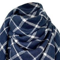 DNDKILG Womens Scottish Tartan hladni vremenski šal Pashmina wrap pokrivač s poklopcem zimski kvadrat