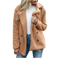 Ženske dame topla jakna zimska solidna kaput prema dolje ovratnik Lambswoo odjeća na klirensu