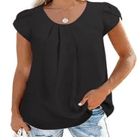 Bomotoo žena Loose vrhovi čvrsti boja T majice Fit košulja na otvorenom okrugla izrez bluza