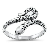 Ženska zmija zmija zmija zmija. Sterling Silver Band nakit ženski muški unisni veličine 8