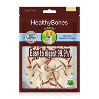 HealthyBones kikiriki maslac sirovehide Besplatno zdravo mini žvakanje za malteške i druge male pse
