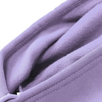 Bluze za žene poslovne casual dugih rukava s kapuljačom pulover Purple M