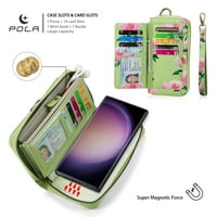 -Lion za iPhone Pro WA Wallet futrola, modne cvjetne kožne zatvarače za zatvarače Torbica RFID za blokiranje