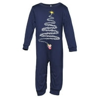 Xmarks Usklađivanje obiteljske božićne pidžame set dječaka Djevojke Holiday PJS za žene Muškarci Slavo odjeća Plava 3-24m