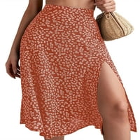 WASSERY ženske a-line midi suknje boemsko cvjetni print visoki struk Split suknje ljetne duge suknje