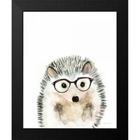Charro, Mercedes Lopez Crni moderni uokvireni muzej Art Print pod nazivom - ježev u naočalama