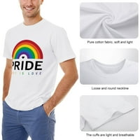 Ponos Rainbow Flag LGBT gejevi i lezbijke Ljubav je ljubav Muška grafička majica Vintage kratki rukav
