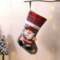 Checkired Božićne čarape za lutke Božićne ukrase Dječje slatkiše