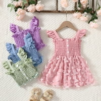 Dječja dječja djevojka 3D Leptir Elegantna princeza Toddler Tulle haljina za rođendan za vjenčanje, 12-mjeseci Pink