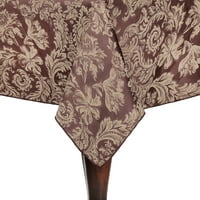 Ultimate Textile Miranda pravokutna damaska ​​stolnjak čokolada smeđa