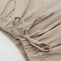 Ženske ljetne kratke hlače visoke struk labave ležerne kratke hlače kaki m