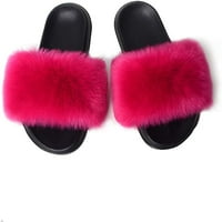 Žene krznene klizne sandale s mekim krznom FO fur ljupkom kućnim papuče za dame višebojne