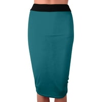 Feterrnal ženska modna čvrsta boja seksi elastični struk hip-wrap duge suknje za žene