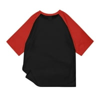 Kakina s Ljetne košulje za muškarce Cleariance Ležerne prilike Modni patchwork okrugli vrat Pulover