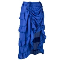 Gyouwnll haljina za žene ženske suknje suknje ruffles gotic plus veličina haljina plava l