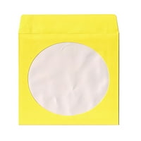 CHECHOUTSTOTE Žuti kolor papir CD rumenilo sa prozorom i preklopom