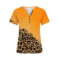 Gos za žene za žene Bluze s kratkim rukavima The Regularne fit pulover TEES T-majice Leopard Print Tops