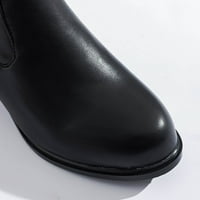 Gubotare Womens Boots Mid Calf kaubojske čizme za žene šiljastom nožom povuče na širokim telećim vezanim