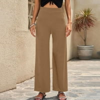 Ženska elastična struka pantring hlače t Loat na pantnoj boji labave casual pantalone ženske radne hlače