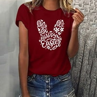 Odeerbi Uschess Majice za žene Ljeto Ležerne prilike Elegantne vrhove Crewneck majice Modni udobni bluze
