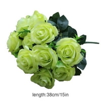 Najbolji izbor glava umjetna ruža cvijeća buket mladenke za vjenčanicu svilena krpa lažna ruža buket,