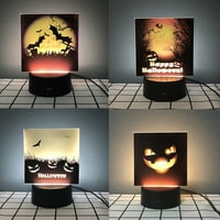 Halloween bundeve bat vještica LED noćna lampica za odmor za odmor za odmor Desktop Ornament