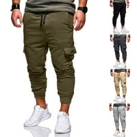 Muški teretni pantaloni Radni trošak sigurnosti teretni džepovi pune hlače Sportske pantalone Khaki