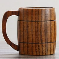 Taicanon Prirodna puna čaša od punog drveta, elegantna vintage japanski jujube-drvska šalica za kavu ručno izrađena mala čaša sa ručkom