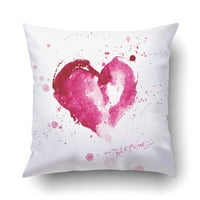 Vodenokolor Pink Heart za Dan za Valentine39 i venčani jastuk na jastuku