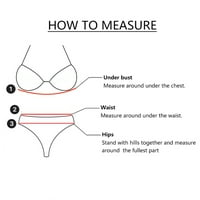 Daznico ženska solidna dva bikinija set v izrez za žene bez rukava za bandage bikini set push-up brazilski kupaći kostimi za kupaonice bijeli XL