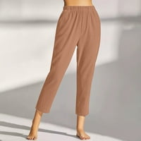 MAFYTYTPR CAPRIS hlače za žene plus veličine u prodaji Modni ženski ljetni casual labavi pamučni i posteljini