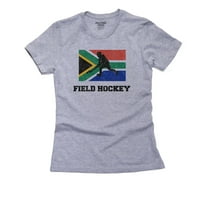 Južna Afrika Olimpijsko - terenski hokej - zastava - silueta ženska pamučna siva majica