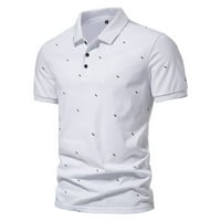Muške polo majice kratki rukav proljeće ljeto slobodno vrijeme Sports Wicking Pamučna majica The White S