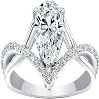 FCFome Angažman ljubavni prsten vjenčani prsten za žene kap vode kubični cirkonijski upleteni prsten