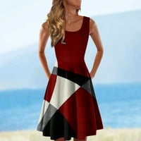 FOPP prodavač ženska modna casual ljeta košulja za okrugle vrat bez rukava crvena xxl