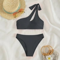 Ženski kupaći kostimi Bikini jedno rame Havajska čvrsta sa bojom sa koškom plažama plaža za plažu modni