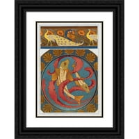 Maurice Pillord Verneuil Crna Ornate Wood Framed Double Matted Museum Art Print Naslijed: paunovi i