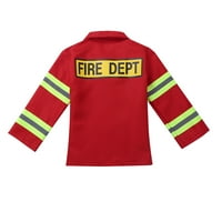 Alvivi Kids Boys Girls FireFhighter kostim vrhovi jakna sa hlačama Set Hat 3-12T